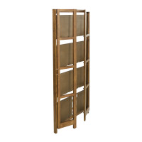 OSP Home Furnishings BNN275-GB Bandon 5 Shelf Bookcase in Ginger Brown Finish with Folding Assembly